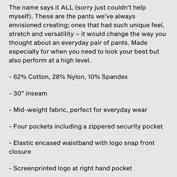 Municipal Sports Gear- New w Tags, All Paints Sz 30 - $119 price, asking $48!! - Picture 11 of 12